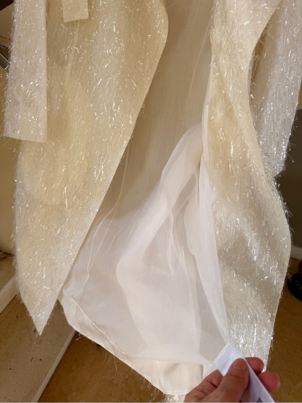 Givenchy Iridescent White Fringe Jacket - Picture 15 of 16